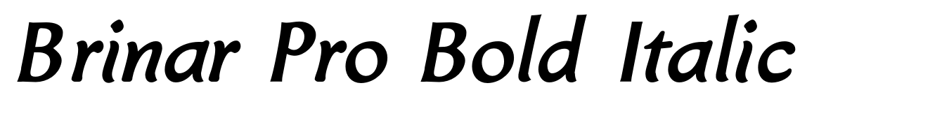 Brinar Pro Bold Italic